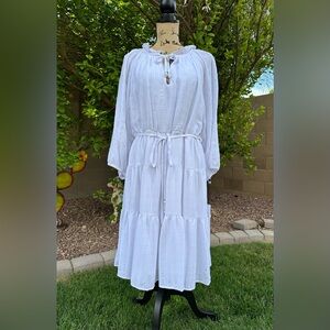 NWT Calvin Klein Woman’s White Long Sleeve Dress Size 14